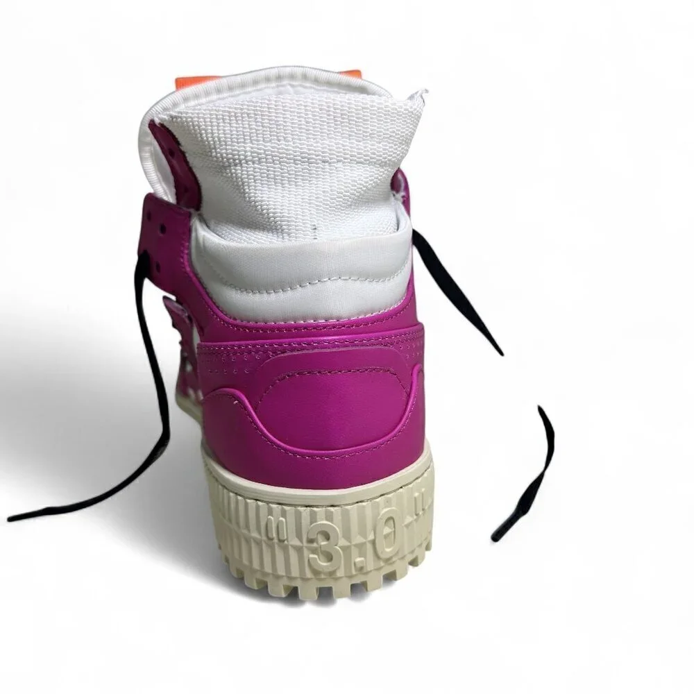 OFF-WHITE Women's Sneakers Off-Court 3.0 High-Top Fuschia Pink sz 36 NWOT